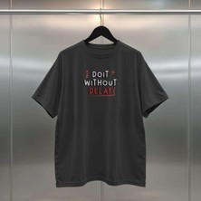 Buzagi Dijital Baskı Siyah Beyaz Unisex Oversize Tişört