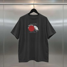 Buzagi Beetle Dijital Baskı Siyah Beyaz Unisex Oversize Tişört