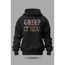 Buzagi Creep Oversize Kapüşonlu Unisex Şardonlu Sweatshirt