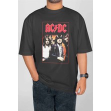 Buzagi Ac/dc Dijital Baskı Oversize Unisex Tişört
