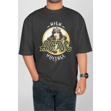 Buzagi Ac/dc Dijital Baskı Oversize Unisex Tişört
