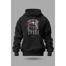 Buzagi Space Oversize Kapüşonlu Unisex Şardonlu Sweatshirt