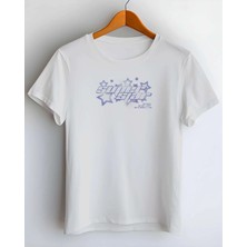 Buzagi Super Star Dijital Baskı Regular Kalıp Beyaz Unisex Tişört