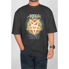 Buzagi Anthrax Dijital Baskı Oversize Unisex Tişört