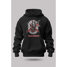 Buzagi Iron Maiden Oversize Kapüşonlu Unisex Şardonlu Sweatshirt