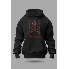 Buzagi Not A Hero Oversize Kapüşonlu Unisex Şardonlu Sweatshirt