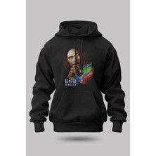 Buzagi Bob Marley Oversize Kapüşonlu Unisex Şardonlu Sweatshirt