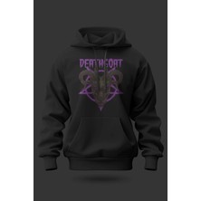 Buzagi Death Goat Oversize Kapüşonlu Unisex Şardonlu Sweatshirt