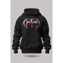 Buzagi Obituary Oversize Kapüşonlu Unisex Şardonlu Sweatshirt