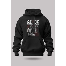 Buzagi Ac/dc Oversize Kapüşonlu Unisex Şardonlu Sweatshirt