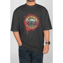 Buzagi Guns'n Roses Dijital Baskı Oversize Unisex Tişört