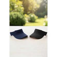 Ritagarcia Ritagarci Unisex 2'li Paket Ayarlanabilir Tenis Vizör Şapka Seti - Güneş Koruyucu Spor Siperlik