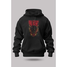 Buzagi Bullet For My Valentine Oversize Kapüşonlu Unisex Şardonlu Sweatshirt