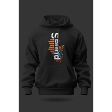 Buzagi Sound Oversize Kapüşonlu Unisex Şardonlu Sweatshirt