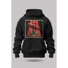 Buzagi LED Zeppelin Oversize Kapüşonlu Unisex Şardonlu Sweatshirt