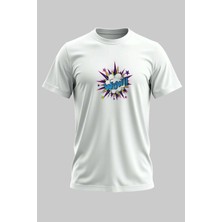 Buzagi Wow Dijital Baskı Regular Kalıp Beyaz Unisex Tişört