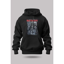 Buzagi Iron Maiden Oversize Kapüşonlu Unisex Şardonlu Sweatshirt