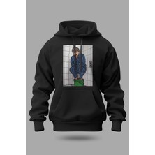 Buzagi Sarı Bıyık Oversize Kapüşonlu Unisex Şardonlu Sweatshirt