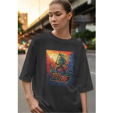 Buzagi Mötley Crüe Dijital Baskı Oversize Unisex Tişört