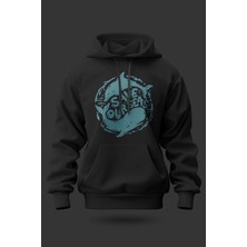 Buzagi Save Our Seas Oversize Kapüşonlu Unisex Şardonlu Sweatshirt
