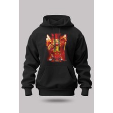 Buzagi Ac/dc Oversize Kapüşonlu Unisex Şardonlu Sweatshirt