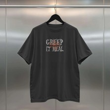 Buzagi Creep Dijital Baskı Siyah Beyaz Unisex Oversize Tişört