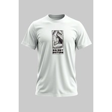 Buzagi Do Not Disturb Dijital Baskı Regular Kalıp Beyaz Unisex Tişört