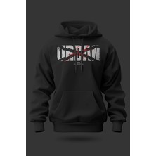 Buzagi Urban Oversize Kapüşonlu Unisex Şardonlu Sweatshirt