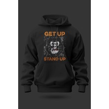 Buzagi Get Up Oversize Kapüşonlu Unisex Şardonlu Sweatshirt