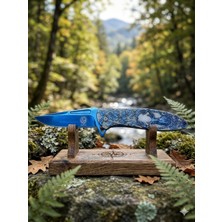 Askerlik Paketi Full Çelik Sap 18CM Mavi Cakı