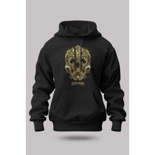 Buzagi Guns'n Roses Oversize Kapüşonlu Unisex Şardonlu Sweatshirt