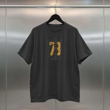 Buzagi Push Yourself Dijital Baskı Oversize Unisex Siyah T-Shirt