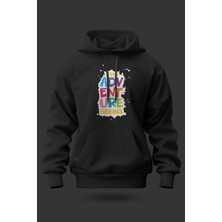 Buzagi Adventure Oversize Kapüşonlu Unisex Şardonlu Sweatshirt