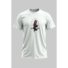 Buzagi Hold Back Dijital Baskı Regular Kalıp Unisex Beyaz T-Shirt