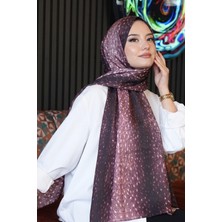 Afvente Ceylan Desen Mürdüm Soft Pamuk Şal