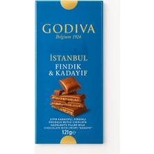 Godiva Istanbul - Fındıklı ve Çıtır Kadayıflı Sütlü Çikolata - 121 Gram - 6 Adet