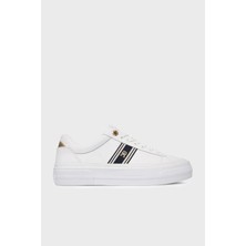 Tommy Hilfiger Deri Karışımlı Sneaker Ayakkabı Bayan Ayakkabı FW0FW09353 Ybs