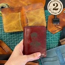 Cüzdan -Hakiki Deri -El Dikişi- Kişiye Özel Baskılı