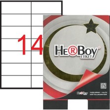 Herboy Laser Etiket 100 Yaprak 105X41 Mm Laser-Copy-İnkjet HB-1114