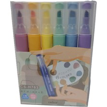 Bafix Fosforlu Kalem (İşaret Kalemi) Kalem Tipi Chosch 6 Renk Blister Cs-H763