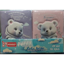 Mikro Not Defteri Puffy Cute Bear Girl 96 Yaprak Pf-20 (Karışık Renk 1 Adet)