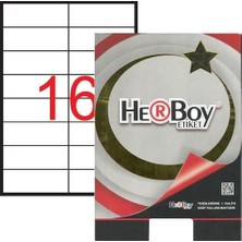 Herboy Laser Etiket 100 Yaprak 105X37.125 Mm Laser-Copy-İnkjet HB-1105