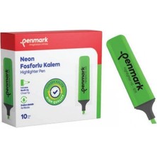 Penmark Neon Fosforlu Kalem (İşaret Kalemi) Yeşil Hs505-02 (10 Lu Paket)