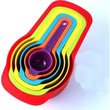 Timion Pratik Ölçü Kaşığı Kabı 5&amp;apos;li Şeker Baharat Sıvı Ölçer Aparat (5148)