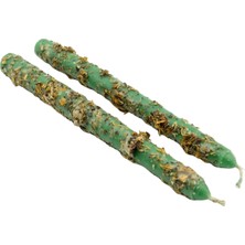 Anima Glow Doğal Bitki Süslemeli Yeşil Bolluk Mumu – Cash Queen | 2’li Butik Set, Bolluk ve Zenginlik Ritüeli