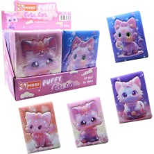 Mikro Not Defteri Puffy Cute Cat Pf-120 (Karışık Renk 1 Adet)