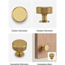 Viva Lüks Gold Tekli Düğme Kulp - Modern Çekmece ve Dolap Kulpu