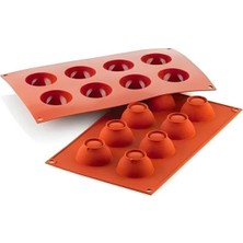 Silikomart Kase Şekilli Silikon Kalıp (8 Gözlü – Bowl Shape)