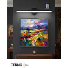 Teknozeel Modern Dekoratif LED Günışığı Aydınlatma Duvar Resim Ayna Aplik 38 cm Eskitme Pil Dahildir