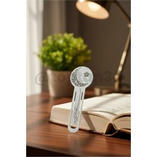 (10'lu Paket) Besmele Yazılı Hilal ve Yıldız Motifli Kuran ve Islami Kitap Ayracı 15CM